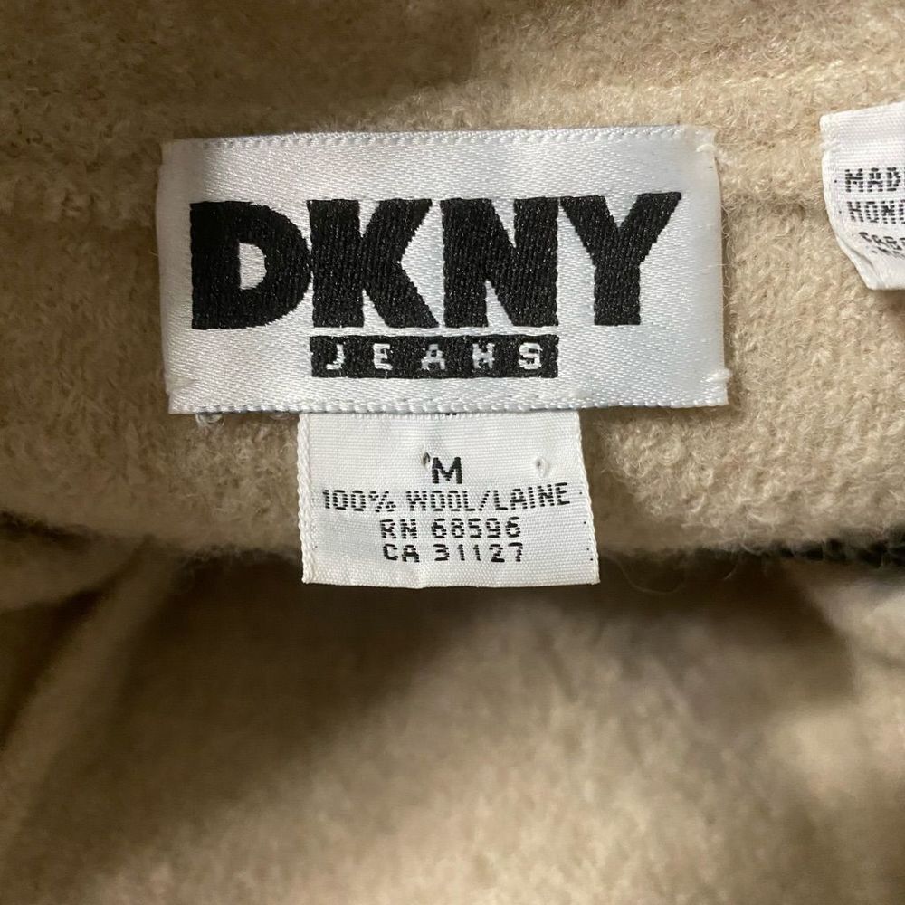 DKNY tan wool button coat - Picture 10 of 11